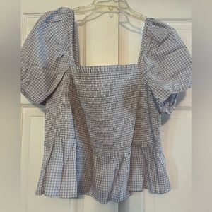 J. Crew smocked top size xl